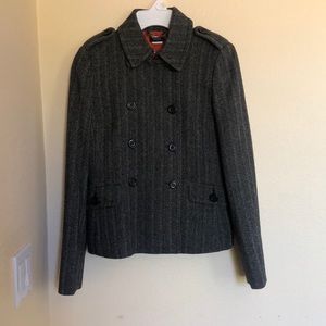 Brown Patterned Pea Coat